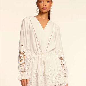 NWT Ingrid Long Sleeve Eyelet Mini Dress